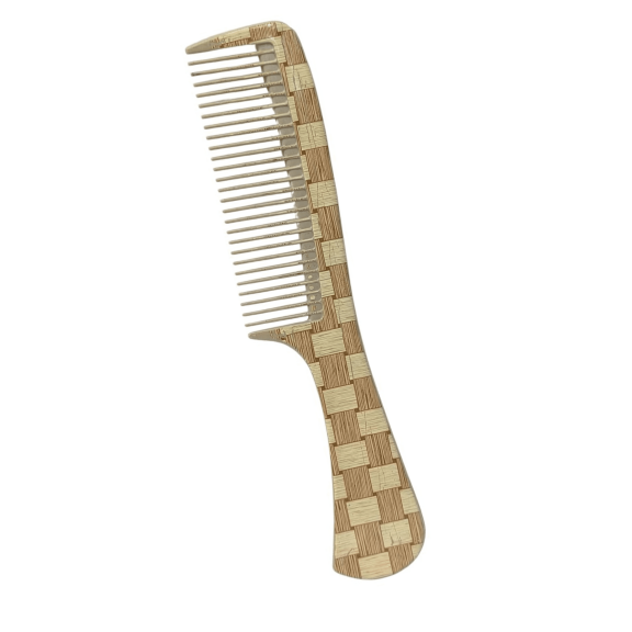 Wooden Handle Hair Comb with Fine Teeth for Smooth Detangling Styling Anti Static Grooming Tool for Men Women