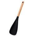 thumbnail image 1 of Wooden Handle Nylon Cooking Spoon for Nonstick Pans - Safe Utensil with Ergonomic Grip for Mixing, Flipping Pancakes, Serving Food, Scratch-Resistant Spatula for Everyday Kitchen Use, 1 of 4