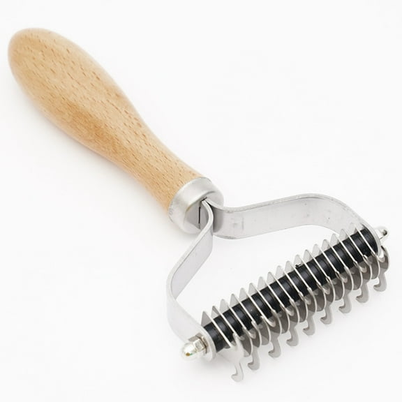 Wooden Handle Pet Comb Dog Comb Double-sided Open Knot Comb To Remove Floating Hair Dog Comb Cat Hair Removal Rake Comb Cat Comb