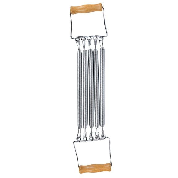 Wooden Handle Removable Spring Chest Expander Developer Household Exercise Muscle Fitness Equipment (23.6 in / 60 cm)