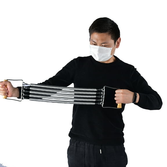 Wooden Handle Removable Spring Chest Expander Developer Household Exercise Muscle Fitness Equipment