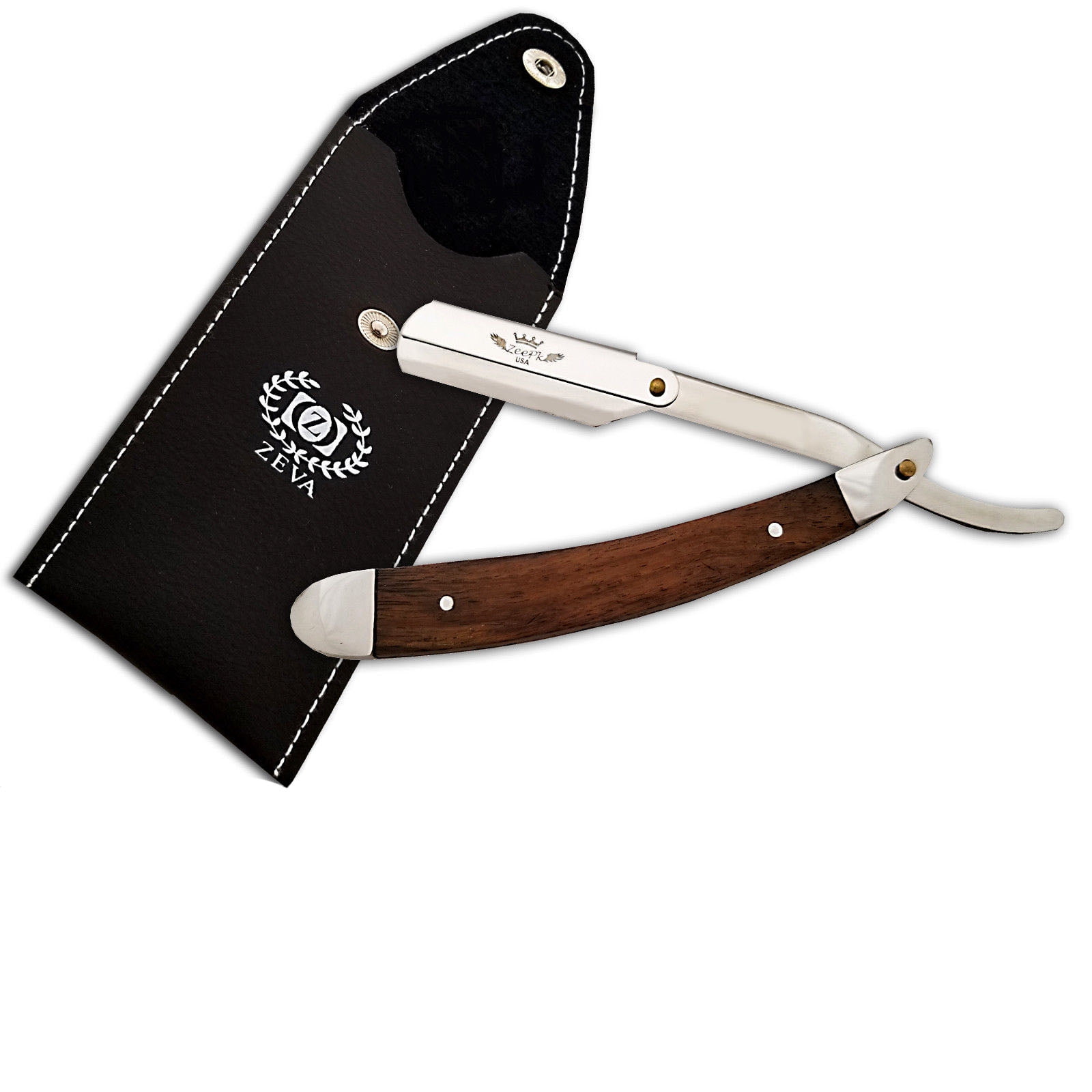 Wooden Handle Stainless Steel Straight Razor Shaving Tool Shave RASIERER RAPADA