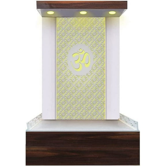 Wooden Handmade Designer LED Temple for Home / Pooja Mandir |Wall Hanging & Table Top Home Mandir with Lights/ Mandir For Home/ Pooja Chowki