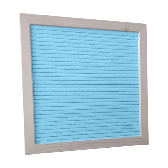 Wooden Handmade Felt Message Board With Letter Set 10x10 Inch Sky Blue Frame For Home Classroom Office