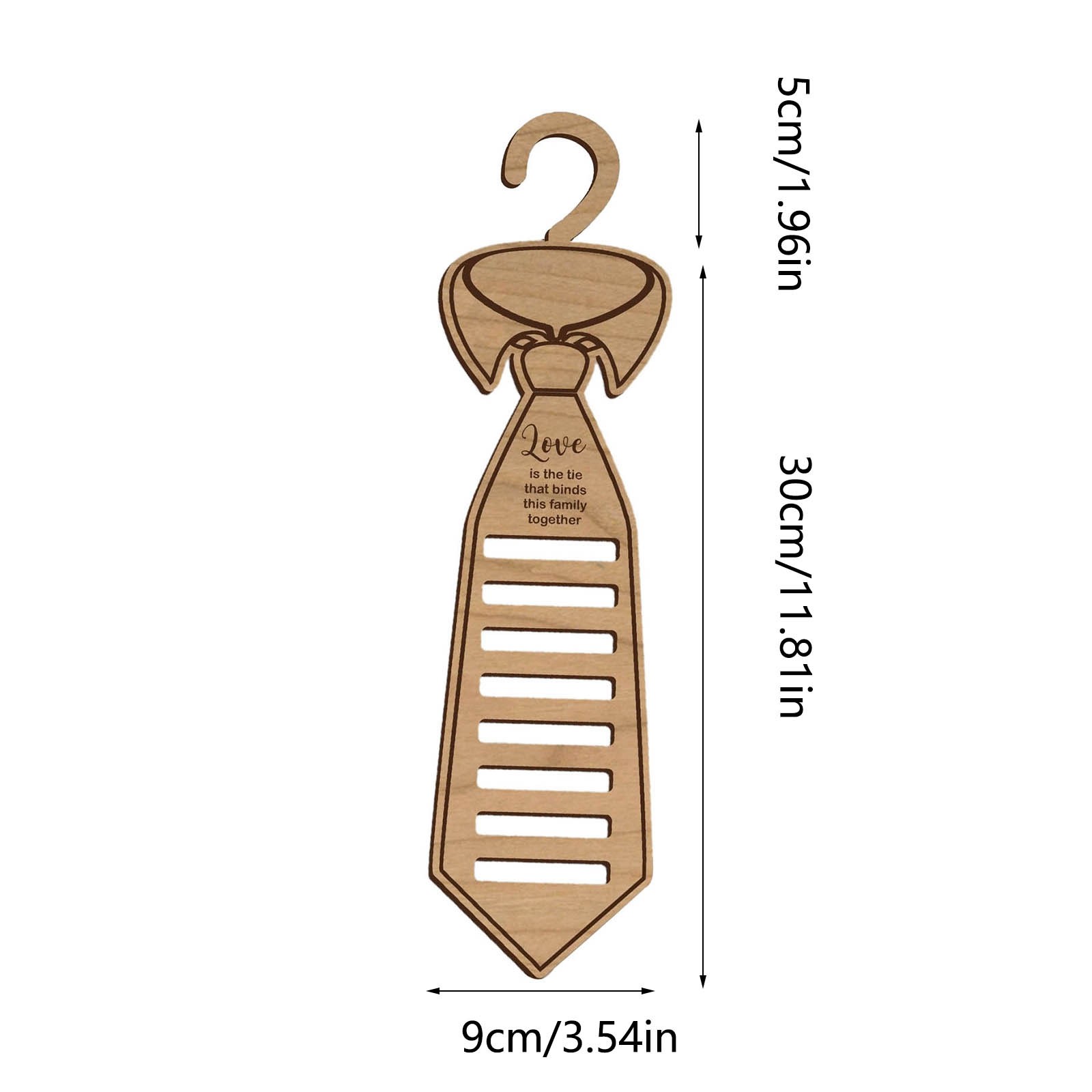 Wooden Handprint Father's Day Wooden Crafts Tie Rack Creative Pendant