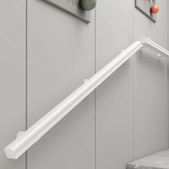 Wooden Handrails, 1-14ft Non-Slip Staircase Handrail,Wall Mounted Barrier-Free Staircase Grab Bar for Elderly, for Home Garden Corridor Lofts Kindergarten Guardrail Decking Railings (4FT)
