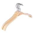 thumbnail image 1 of Wooden Hangers 3/5/10 Pack,  Smooth Finish Wooden Coat Hangers Non-Slip Duty Hangers Suit Hangers with Shoulder Grooves for Shirts, Jackets Dress Pant Tank Tops (Natural Color), 1 of 7