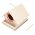 Wooden Hanging Durable Birds Nest Box Cockatiels Feeding Box Bird House