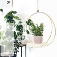 thumbnail image 1 of Wooden Hanging Garden Planter Basket with Cotton Rope – Decorative Window Display Prop and Indoor Suspended Frame for Small Plants, Candles, Diffusers, and Home Decor, 1 of 5