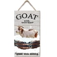 thumbnail image 1 of Wooden Hanging Sign Goat Bath Soap Vintage Wall Art Goat Lovers Gift Rustic Wooden Wall Decor for Home Office Cafes Bars Funny Bathroom Decor Shabby Signs 6x12 Inches, 1 of 5