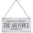 Family Point Sign Wooden Hanging Sign Home is Where The Air Force Sends Us ...