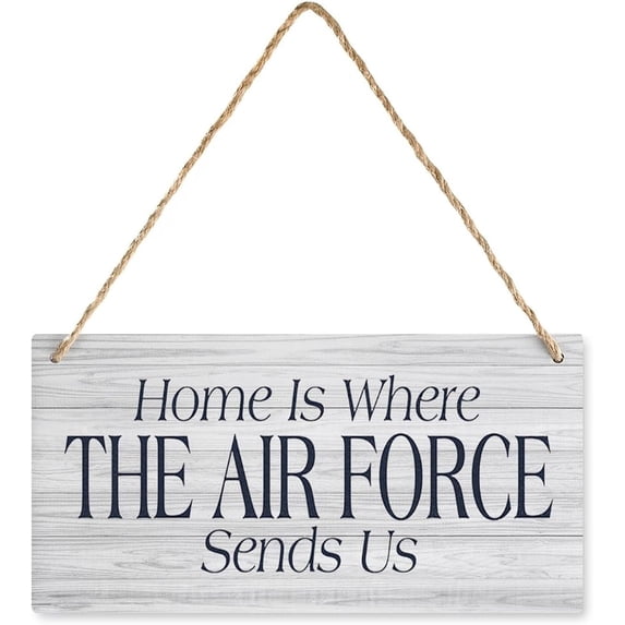Family Point Sign Wooden Hanging Sign Home is Where The Air Force Sends Us ...