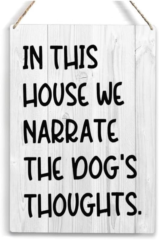 Funny Dog Coffee Mug – 'In This House We Narrate The Dog's Thoughts' Ceramic Mug, 11 Oz, Gift For Dog Lovers