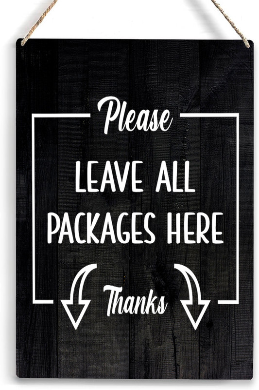 Rustic Packages Sign Wooden Hanging Sign Parcel & Delivery Sign Please Leave Packages Here ...