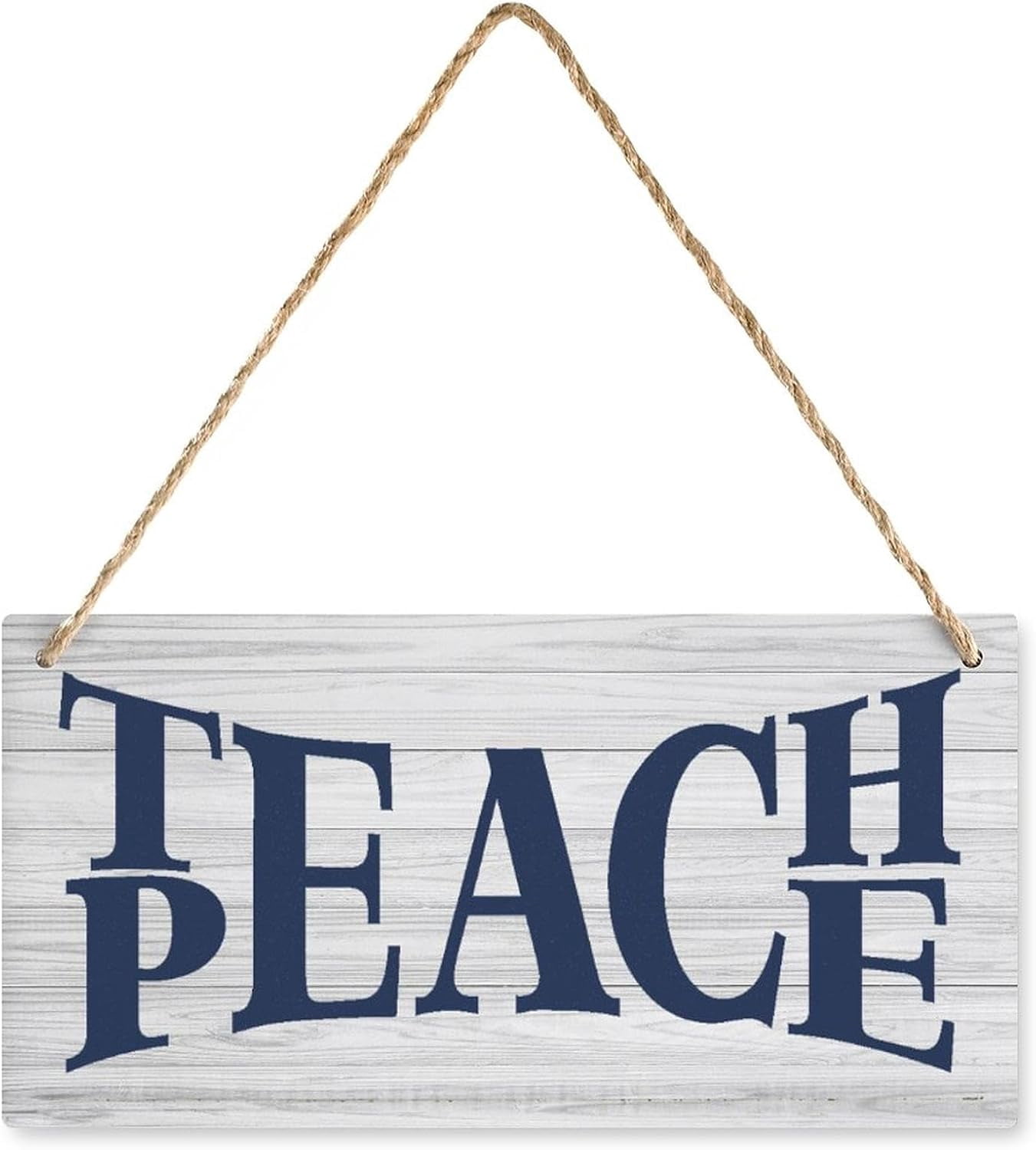 Wooden Hanging Sign Teach Peace - Inspirational Wall Art - Walmart.com