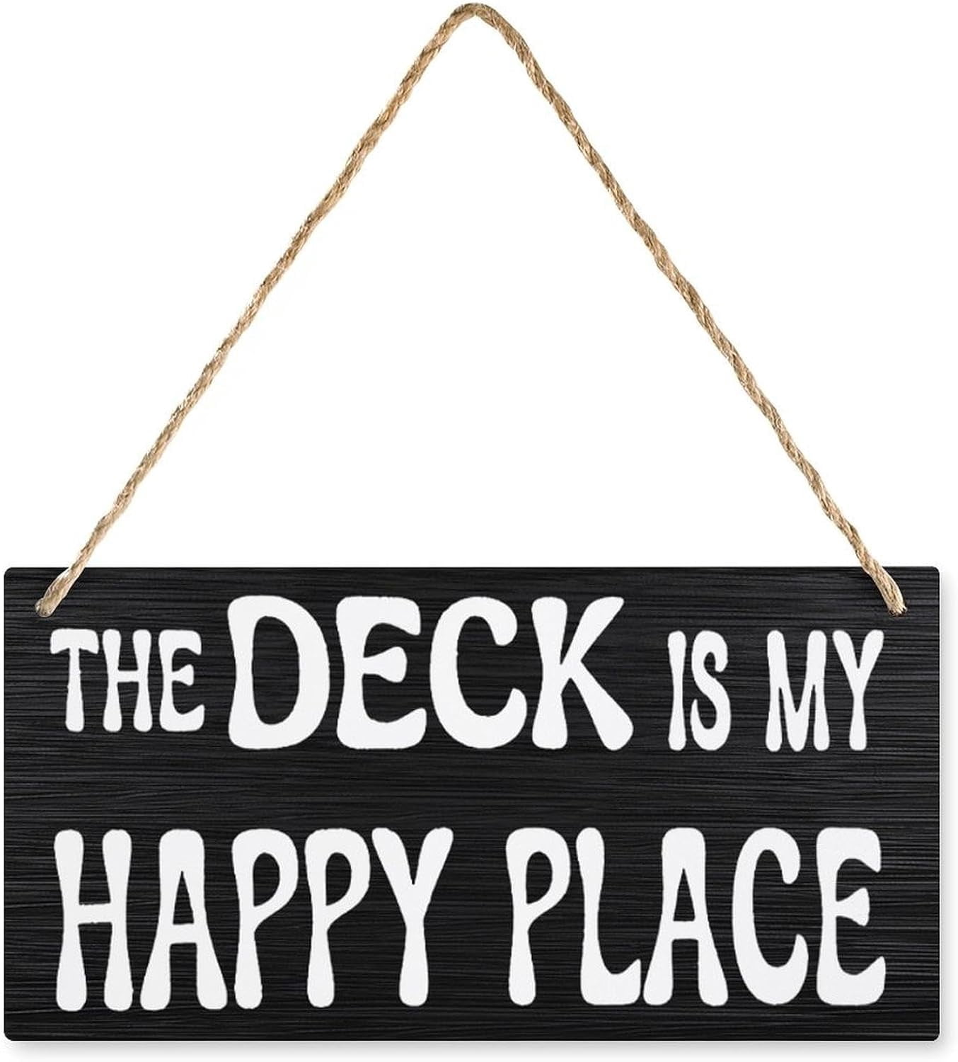 Wooden Hanging Sign The Deck is My Happy Place - Walmart.com