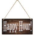 Wooden Happy Hour! Sign Rustic Plaque for Front Door Kitchen Room Decor ...
