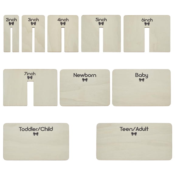 Wooden Head Band Hair Boards Sets Including 6 Pcs Maker Templates 4 pcs Hairband Display Cards Light Yellow Jewellery Display Cards for Bowknot DIY Yellow