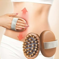 Wooden Head Scalp Massage Brush for Full Body Relaxation Stress and Improved Circulation with Ergonomic Handle Design