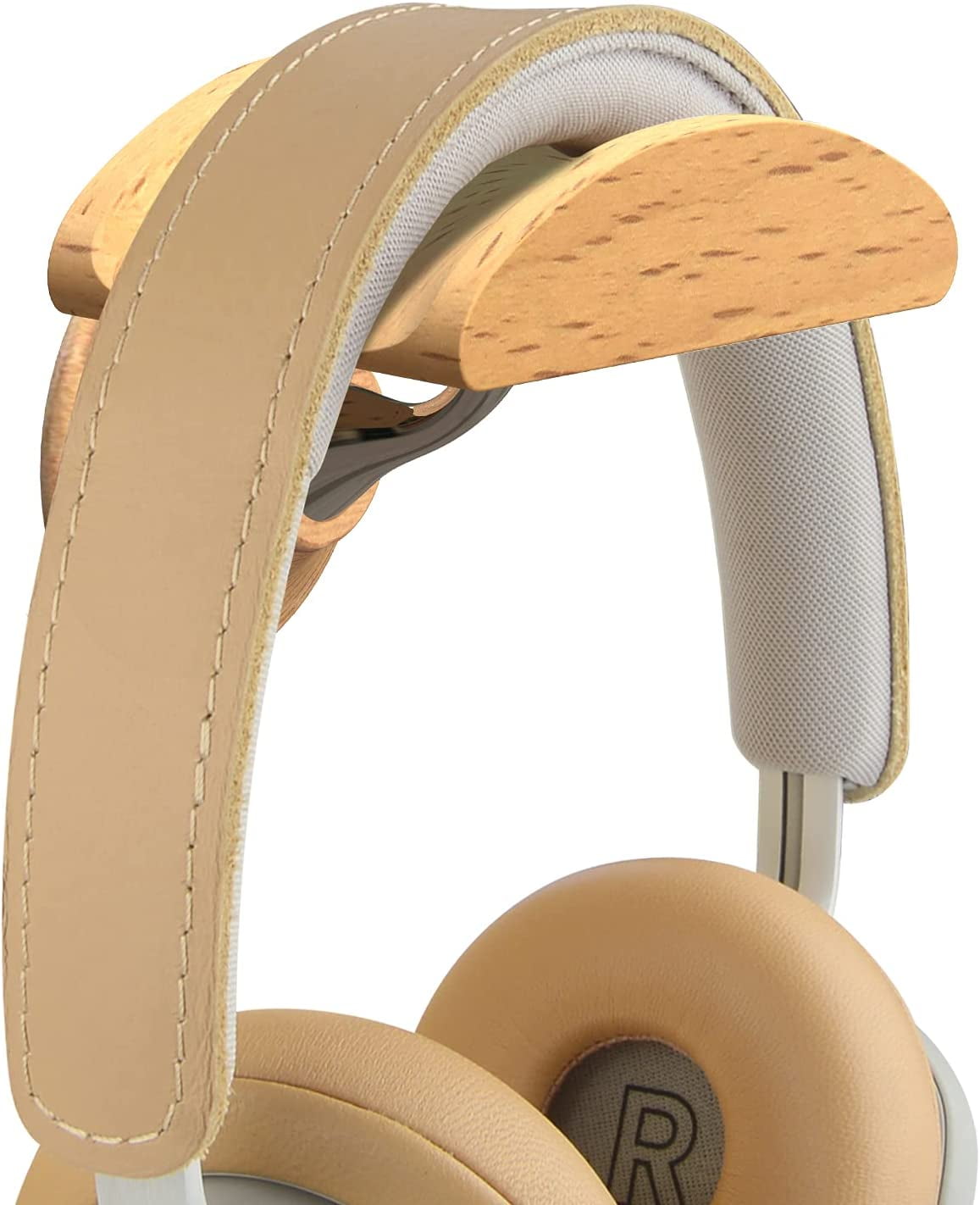 Wooden Headphone Wall Mount for OverEar Headphones, Headset Wall Mount