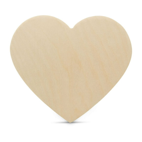 Wooden Heart Cutouts 12 inch, 1/4 inch Thick, Pack of 1 Unfinished Wooden Hearts for Crafting, DIY Décor and Sign Blanks, by Woodpeckers