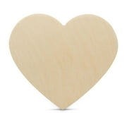 Wooden Heart Cutouts 12 inch, 1/4 inch Thick, Pack of 1 Unfinished Wooden Hearts for Crafting, DIY D cor and Sign Blanks, by Woodpeckers