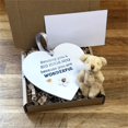 thumbnail image 1 of Wooden Heart Pocket Teddy Bear Gift 9cm Handcrafted Sentiment Support Cuddle Keepsake Optional Mini Plush for Get Well Thinking of You Loved One, 1 of 5