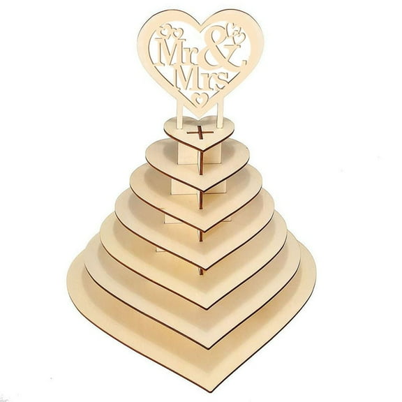 Wooden Heart - Shaped Chocolate Stand - Ideal for Weddings & Events