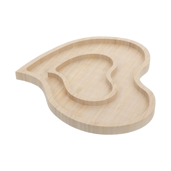Wooden Heart Shaped Serving Platter for Snacks Fruits Nuts Ideal for Valentine's Day Party Decor and Home Gatherings and Any Occasion