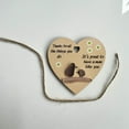 thumbnail image 1 of Wooden Heart Thank You Gift Ornament - Christmas Tree Decor, Car Rearview Mirror Hanging, Home Party Decoration, Graduation Wedding Gift for Friend Mom, Engraved Appreciation Keepsake, 1 of 3