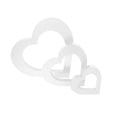 thumbnail image 1 of Wooden Heart Wall Art, Set of 3 Graduated Hearts for Valentine‘s Day Wall Decor, Bedroom, and Gallery Wall Arrangement White, 1 of 2