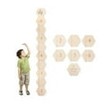 thumbnail image 1 of Wooden Height Growth Chart for Kids, Wooden Ruler Kids Height Wall Chart for Boys & Girls, Free Measurement Milestone Stickers, Nursery Hanging Wall Decor for Kids Room - Hexagon, 1 of 6
