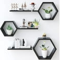 thumbnail image 1 of Wooden Hexagon Floating Shelves Wall Mounted,Set of 6 Pine Hexagon Shelves Display for Photos,Plants,Rustic Honeycomb Shelves for Living Room,Bedroom,Bathroom, Kitchen, Office Decor, Grey, 1 of 18