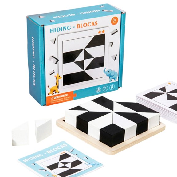 Wooden Hidden Building Puzzle Complex L*ogic Game for Spatial Reasoning, Architectural Discovery, and Strategic Thinking, Engaging Tabletop Challenge for Puzzle Fans
