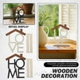 thumbnail image 1 of Wooden Home Decor Sign - Rustic House - Shaped Cutout With Black Lettering And Wood Stand, For Living Room, Bedroom, Entryway, Shelf Display, 1 of 6