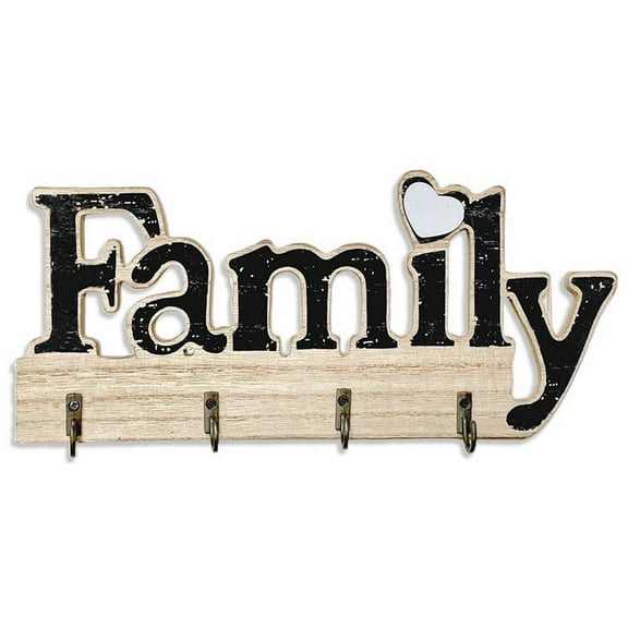 Wooden Home Decoration Key Holder,Self Adhesive or Drilling Key Rack,Key Hook Wall Mounted,Key Holder for the Home Black