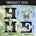 thumbnail image 1 of Wooden Home Letters with Wreath Artificial Eucalyptus Modern Decorative Hanging Farmhouse Sign for Living Room & Kitchen - Housewarming & Couple Gifts - Christmas Decoration, 1 of 1