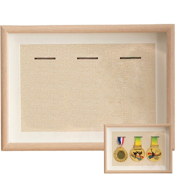Wooden Honor Medal Display Frame Medal Dust-Proof Display Case Medal Storage Box For Display Military Sports Medal Picture Frame