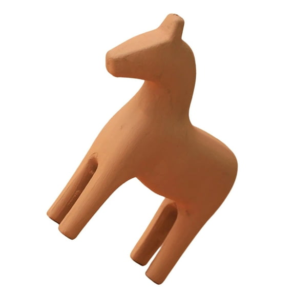 FOLOYORI Horse Decor Wooden Horse Model For Kids 1Set 7.1X6.3X2In