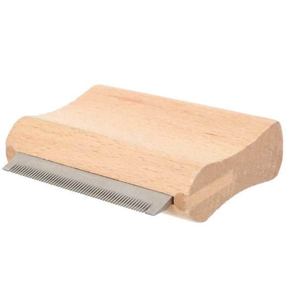 Wooden Horse Brush Pet Hair Removal Tool Horse Grooming Scraper Metal Brush Horse Hair Removing Brush Bridegroom