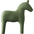 thumbnail image 1 of Wooden Horse Figurine Mini Swedish Dala Pure Color Horse Statue Pinewood Hand Painted Nordic Style Horse Figurine for Family Living Room, Entrance Door, Desk, Cabinet, Bookshelf(Green-S), 1 of 7