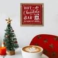 thumbnail image 1 of Wepagview Wooden Hot Chocolate Bar Sign, 8" Red Christmas Coffee Bar Decor, Holiday Decorative Signage Indoor Table Shelf Desk Mantel Tiered Tray Wall Art Kitchen Rustic Farmhouse Home Decorations, 1 of 8