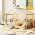 thumbnail image 1 of Wooden House Bed with Two Drawers, 1 of 5