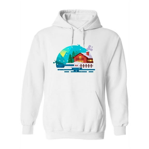 Wooden House Landscape Hoodie Women -Image by Shutterstock, Female Large