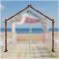 thumbnail image 1 of Wooden House - Shaped Wedding Arch Backdrop Stand, 114in Tall & 126in Wide Ceremony Arch with Stable Base for Weddings, Birthdays, Parties, Garden Decor, 1 of 7