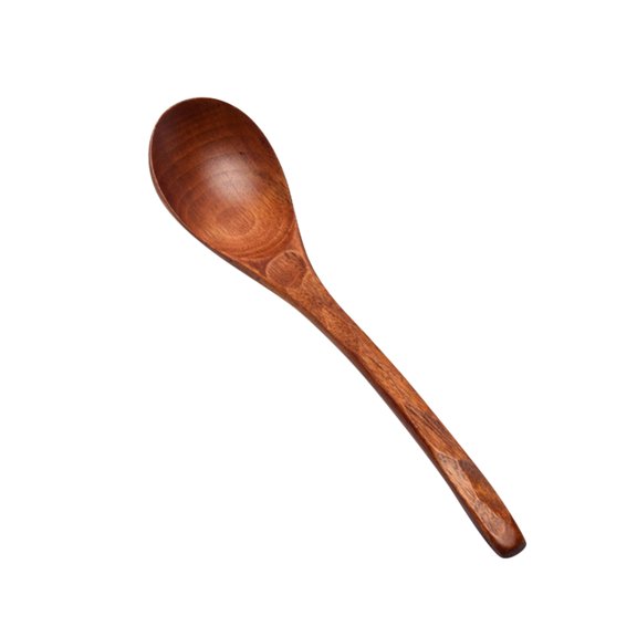 Wooden Household Spoon Creative Natural Wood Tableware Eating Spoon Kitchen Cooking Utensil Eco-Friendly Wooden Soup Spoon for Home Dining Camping Gift