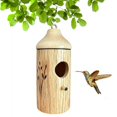 thumbnail image 1 of Wooden Hummingbird House, Small Hummingbird House for Outside, Natural Hummingbirds Houses Bird Nesting Box Cute Gardening Gifts Home Decoration for Birds Lover, 1 of 7