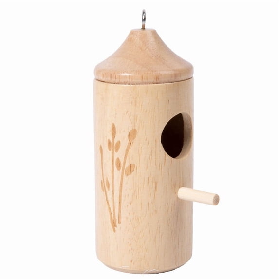 Wooden Hummingbird House, Wooden Hummingbird Nest for Nature Lovers, Humming Birds House for Outdoors Hanging, Small Bird Nesting Box For Garden