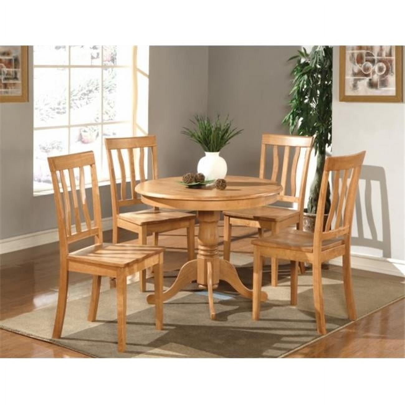 Wooden Imports Furniture AN3-OAK-W 3 PC Antique Round Kitchen 36 in ...