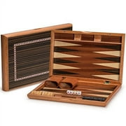 Wooden Inlaid Backgammon Game Set - Dorne - 13 Inches